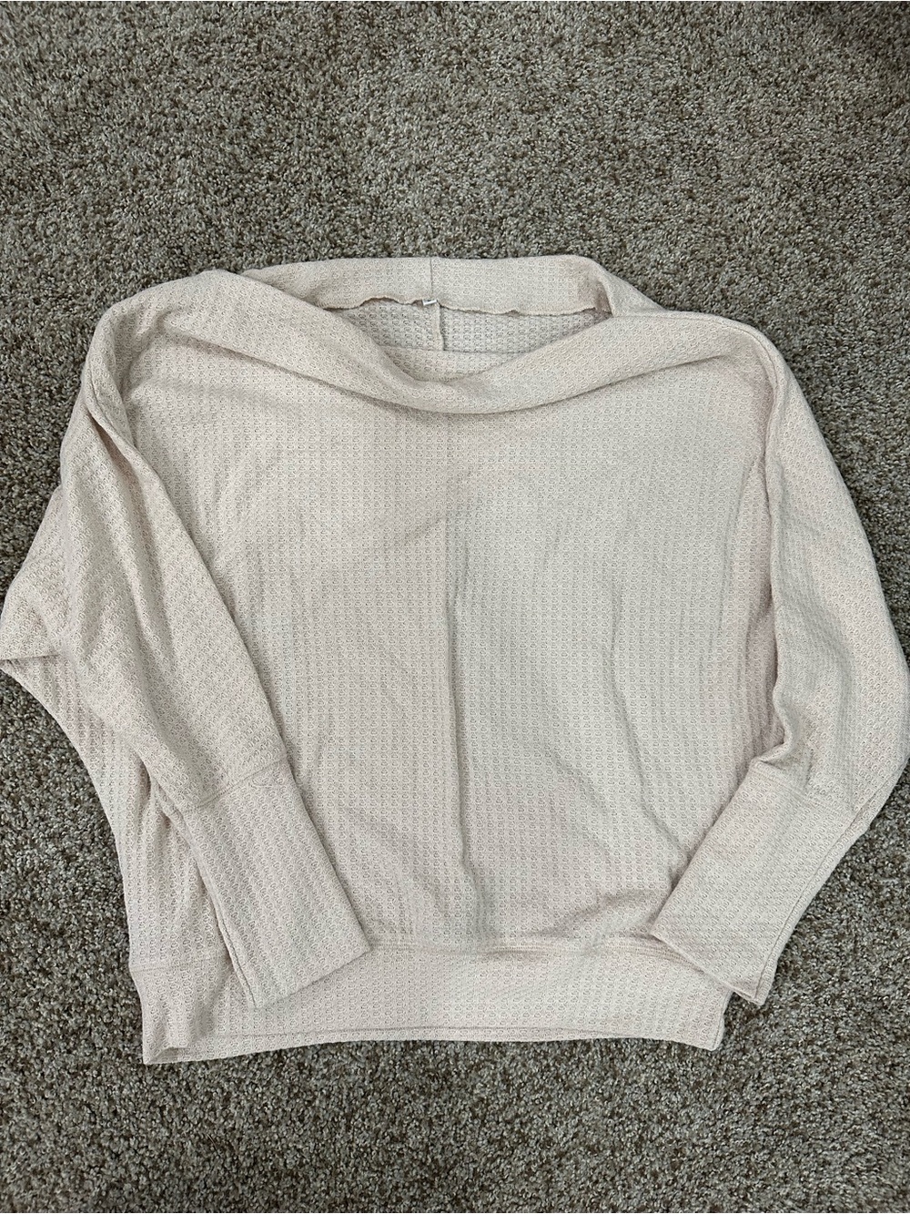 Amazon Off-the-Shoulder Sweater — Light Blush
